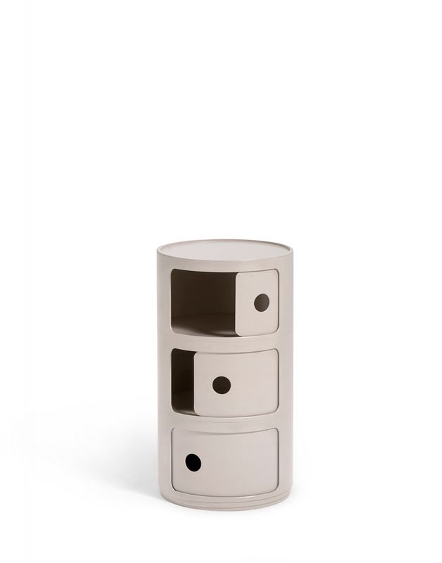 Kartell Componibili Bio Cream 3 skuffer Nattbord Bord