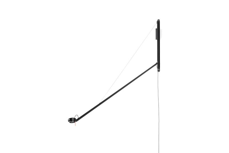 Hay Fifty-Fifty Wall Lamp Soft Black, Svart vegglampe