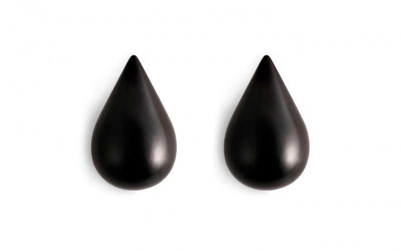Normann Copenhagen Small Dropit Hooks 2 stk, black Knagg