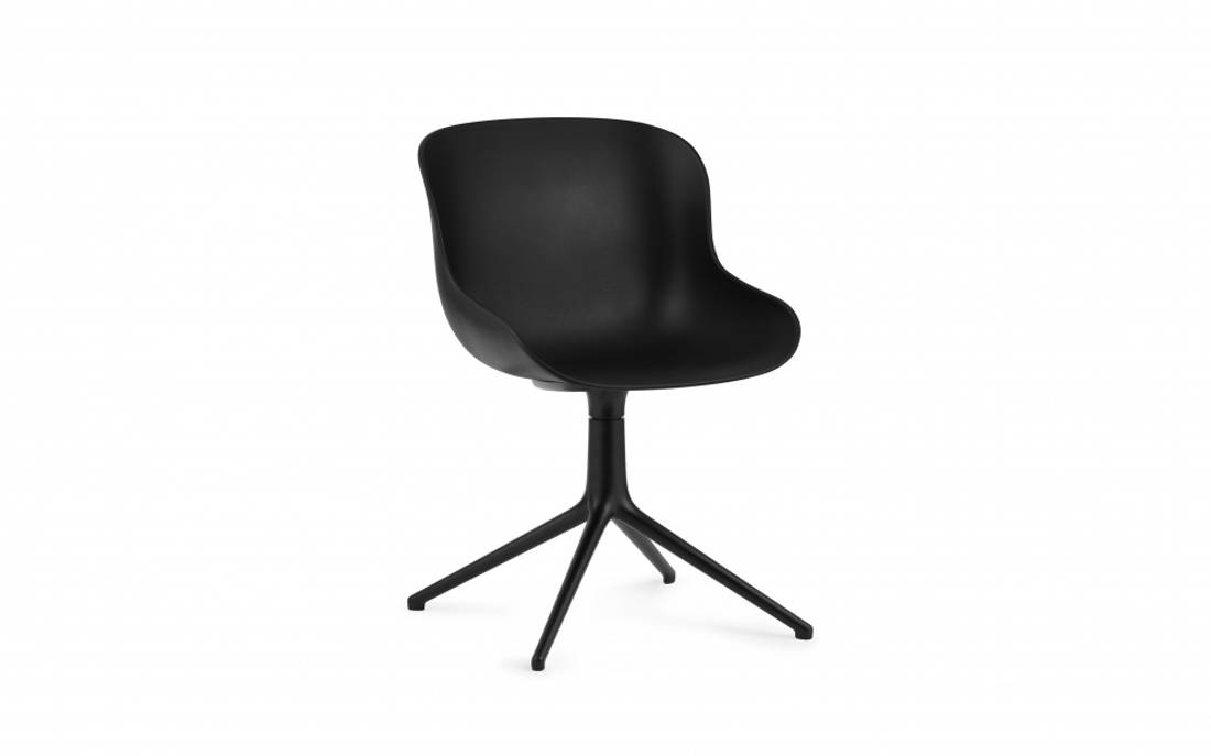 Normann Copenhagen Hyg Chair Swivel 4L Black Alu, Svart stol