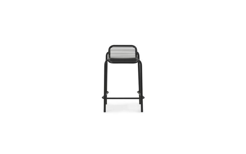 Normann Copenhagen Vig Barstool 65 Black, Svart Barstol Barkrakk