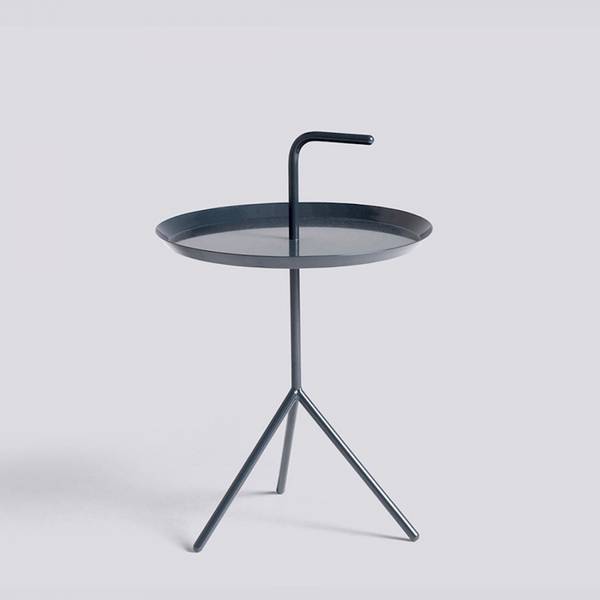 HAY DLM Table Ø 38 Deep Blue, Blå sidebord