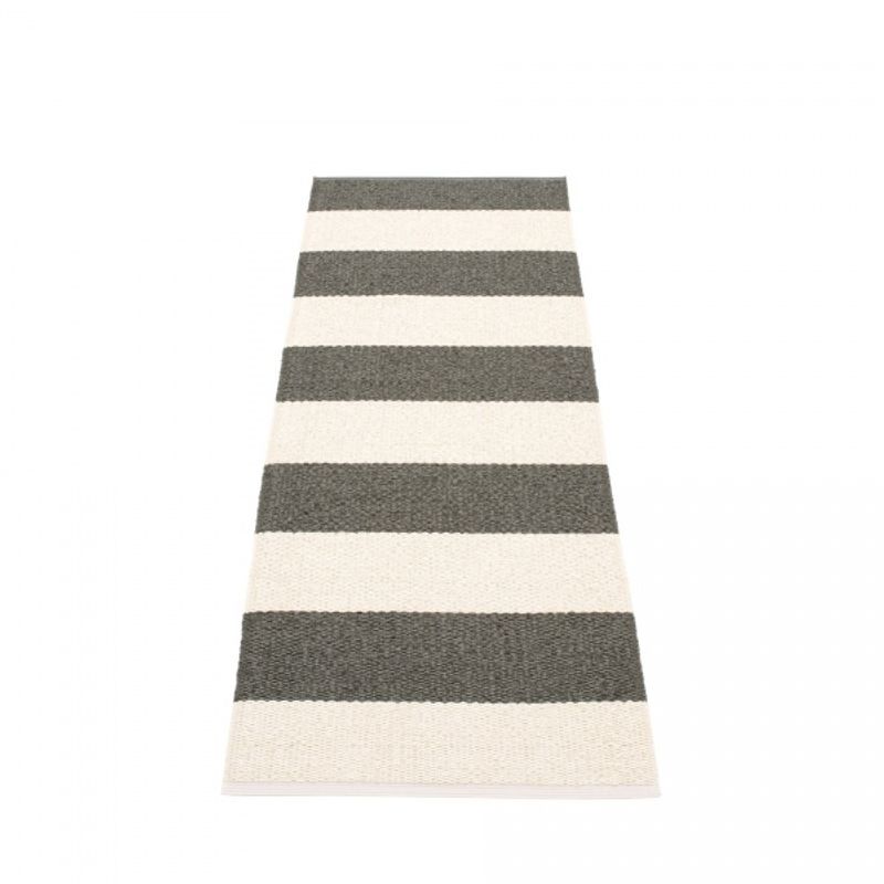Pappelina Bob Gulvløper 70x200 Charcoal/Vanilla fra Pappelina
