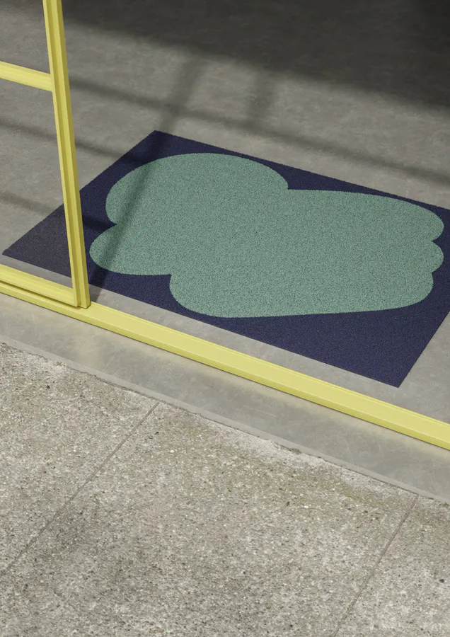 HEYMAT 58 x 81 X Sight Unseen Emerald Door Mat Dørmatte teppe