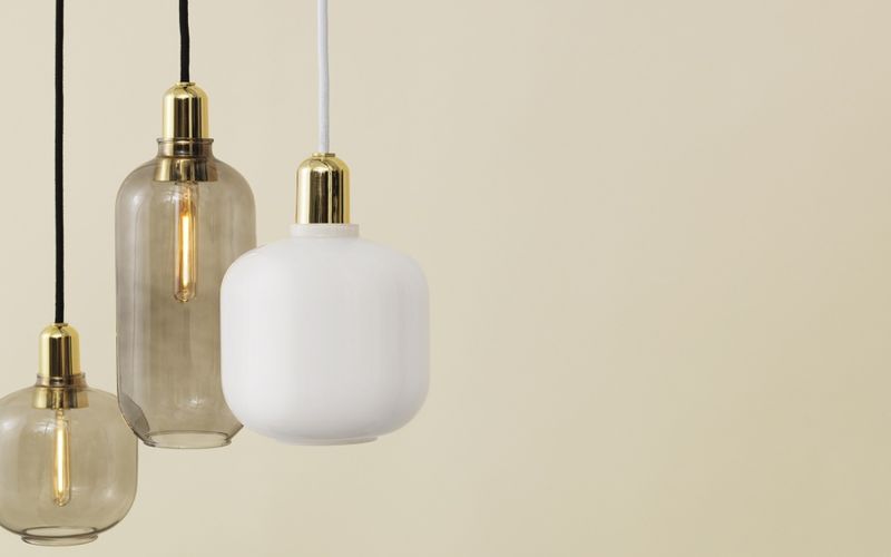 Normann Copenhagen Amp Lamp Large, Smoke Brass