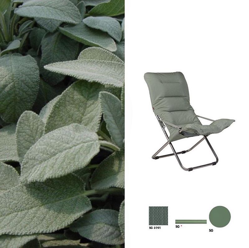 4 stk - Fiam Fiesta Soft solstol Sage Green Salvie Grønn