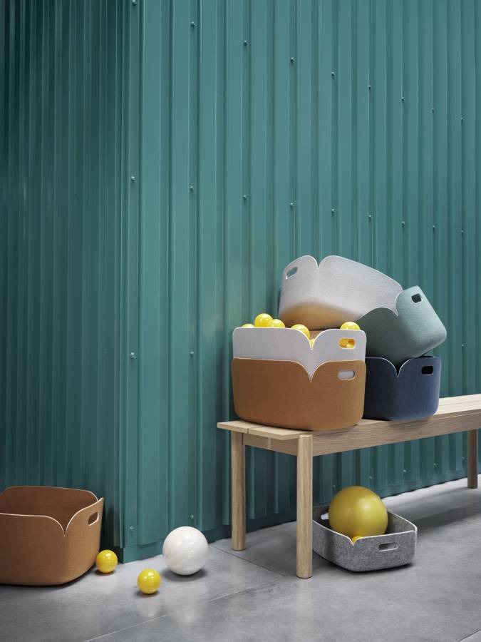Muuto Restore Basket Dusty Green, Oppbevaring Grønn