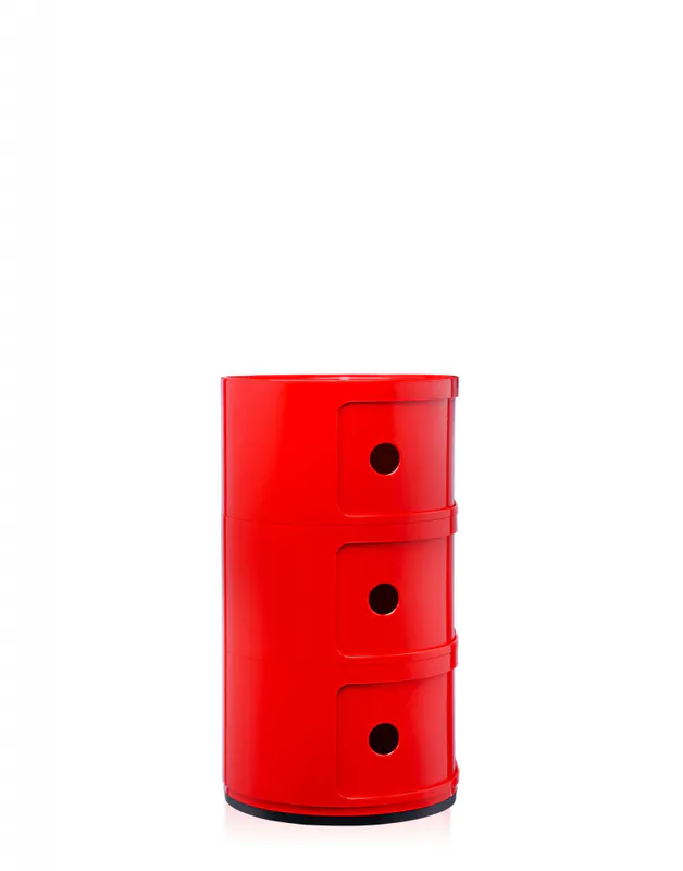 Kartell Componibili 3 skuffer Red, Rød Nattbord Bord