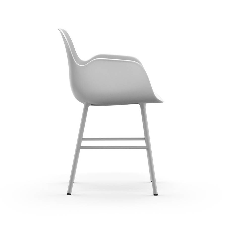 Normann Copenhagen Form Armchair Steel WhiteHvitspisestol