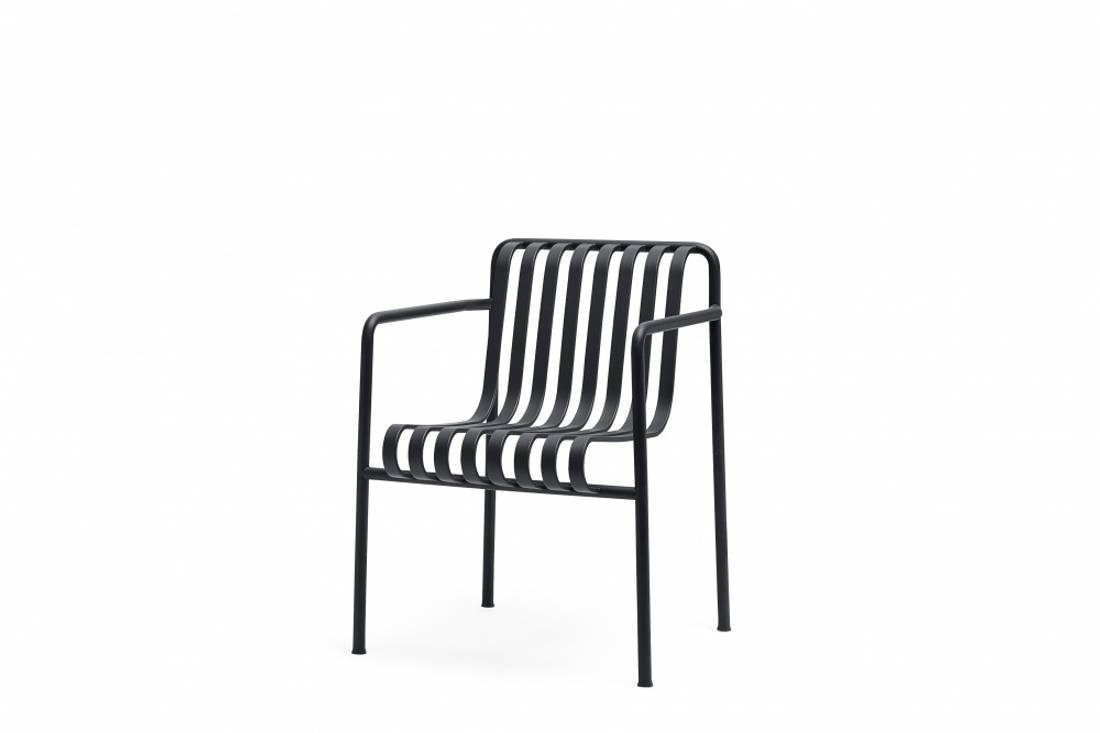 HAY Palissade Dining Armchair Anthracite Spisestol med armlener