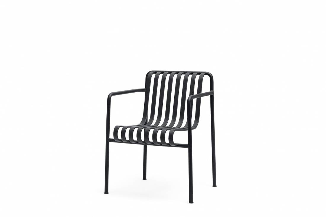 HAY Palissade Spisestol med armlener, Anthracite Dining Armchair