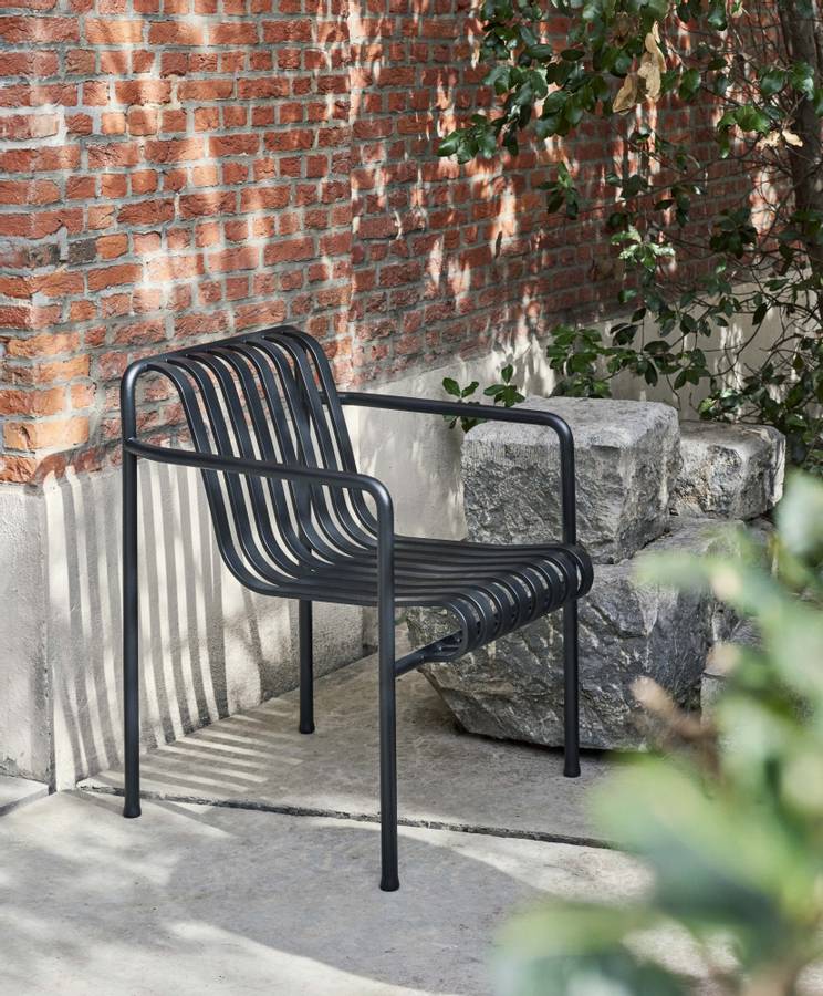 HAY Palissade Dining Armchair Anthracite Spisestol med armlener