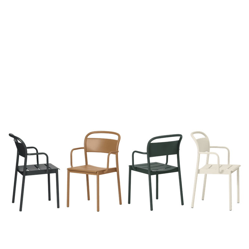 Muuto Linear Steel Armchair Burnt Orange, Hagemøbel stol