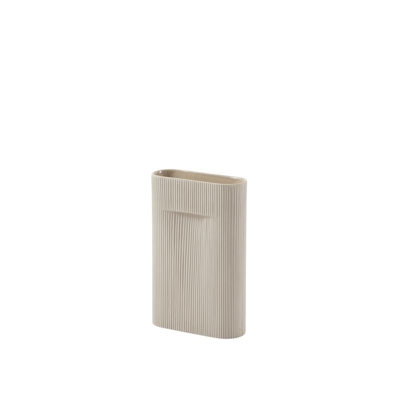Muuto Ridge Vase Beige, H 35 cm