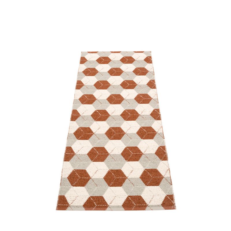 Pappelina Trip Gulvløper 70x240 Rust Linen/Vanilla