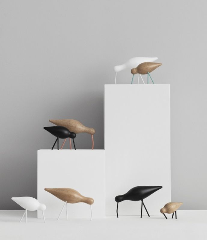 Normann Copenhagen Shorebird Medium, black/black, svart fugl