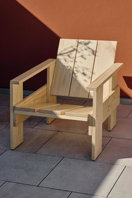 HAY Crate Lounge Chair WB lacquered Pinewood, Furu Loungestol