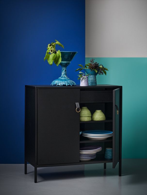 Maze Liza cabinet black, Svart skap
