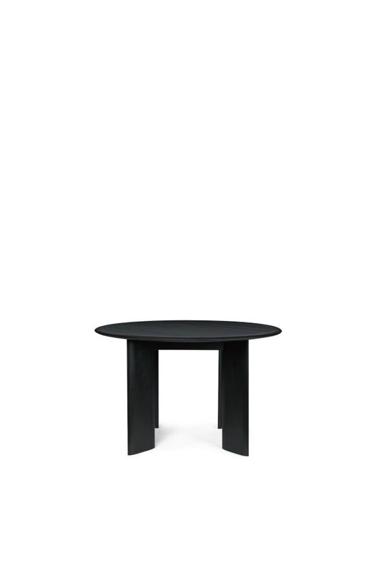 ferm LIVING Bevel Table Round Ø 117 Black Beech, Rundt spisebord