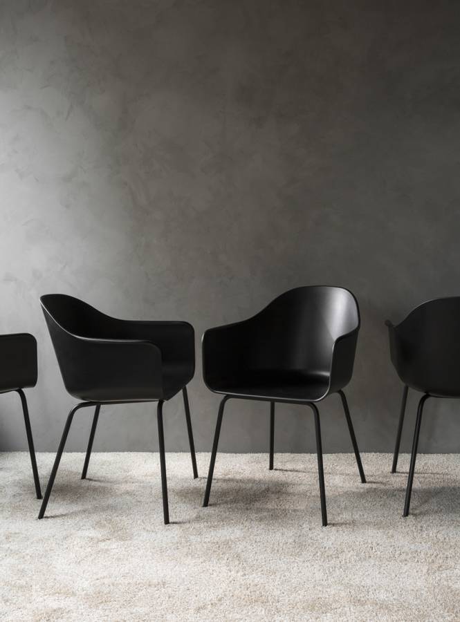 Audo Copenhagen Harbour Dining Chair, Black Steel base Spisestol