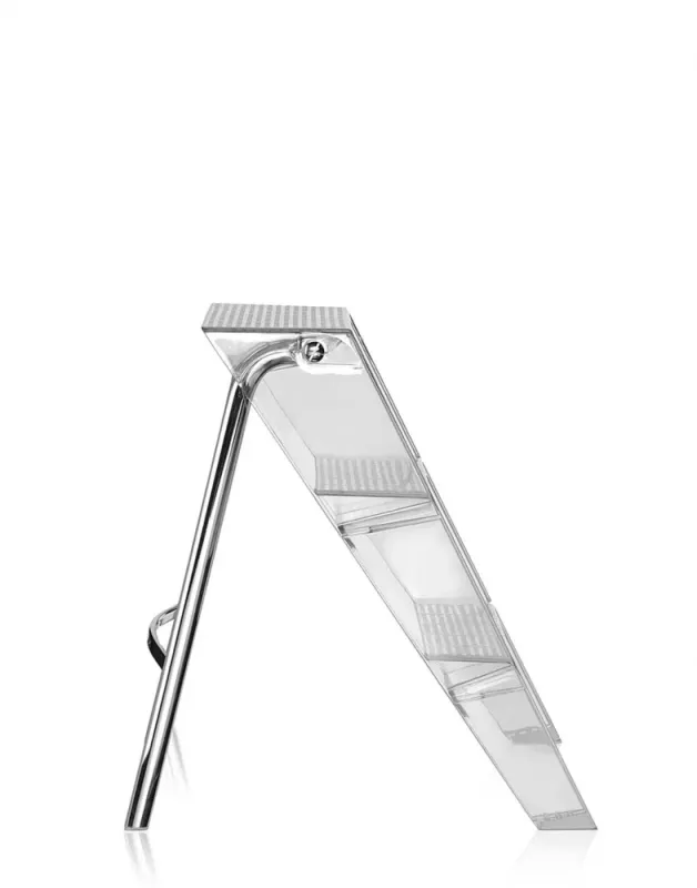 Kartell Upper folding step ladder, stool, Crystal KJøkkentrapp