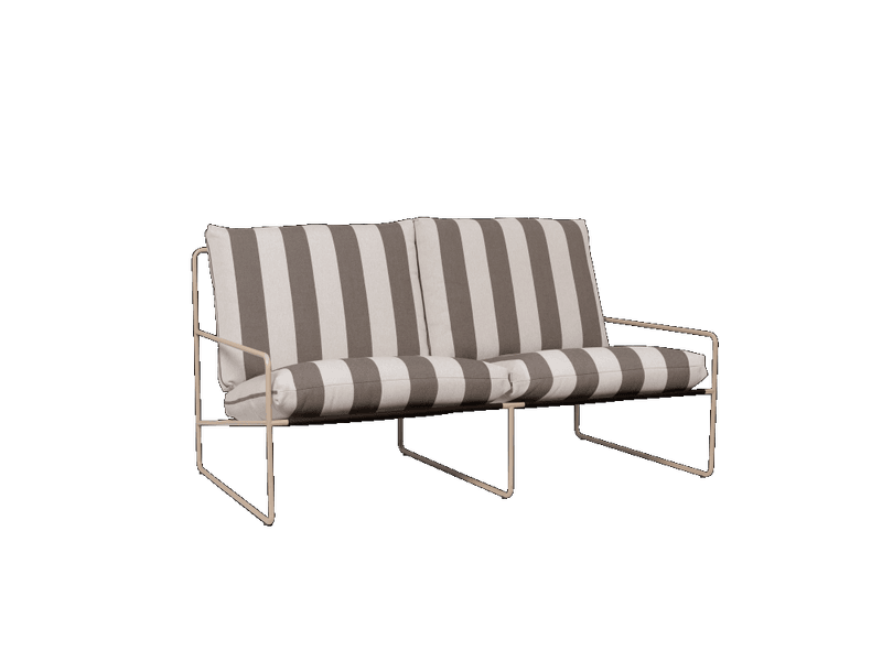Ferm Living Desert Sofa 3 + 2 + 1 sittegruppe Stripe Cashmere Chocolate Utesofa