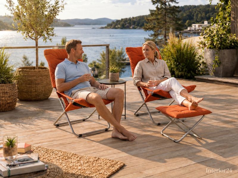 2 stk  - Fiam Fiesta Soft solstol, 1 stk Chico Soft Warm Orange