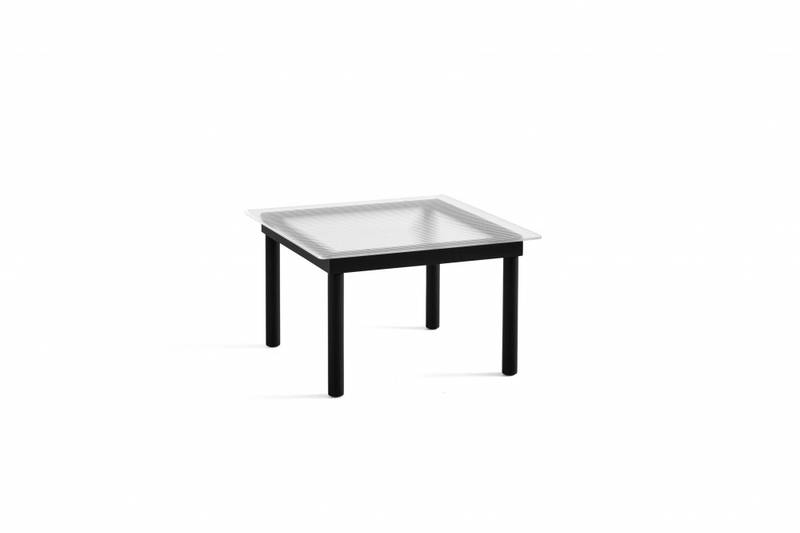 HAY Kofi 60 x 60 Reeded Rillet  glass Rillet black oak Svart eik