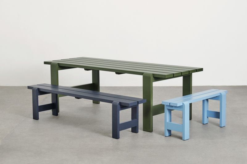 HAY Weekday Table, 230 x 83 Olive Spisebord, Utebord