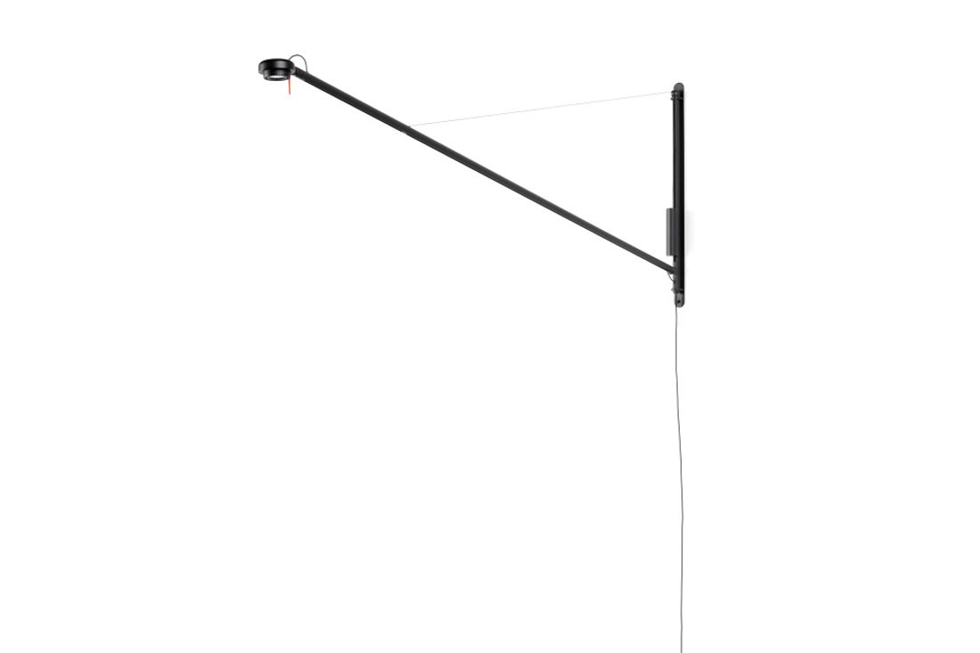 Hay Fifty-Fifty Wall Lamp Soft Black, Svart vegglampe