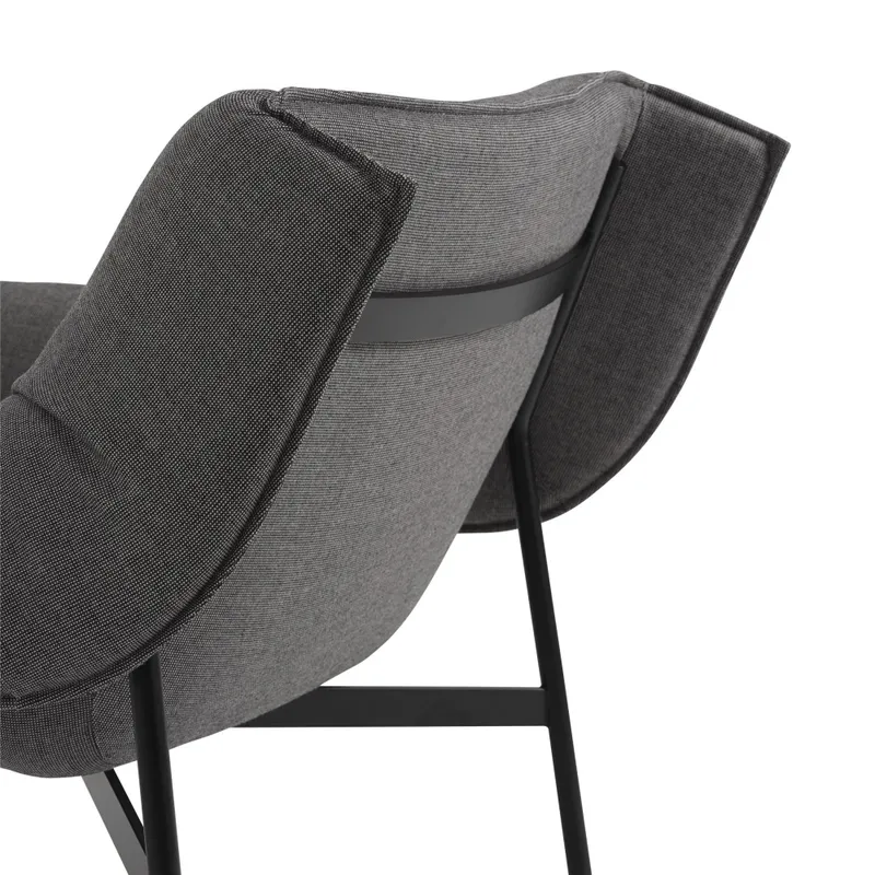 Muuto Wrap Lounge Chair Sabi 151 Black, Mørk grå Loungestol