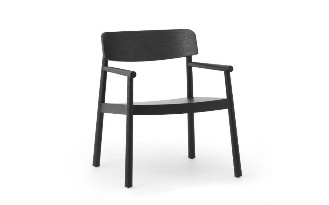 Normann Copenhagen Timb Loungechair, Black Ask svart Loungestol 