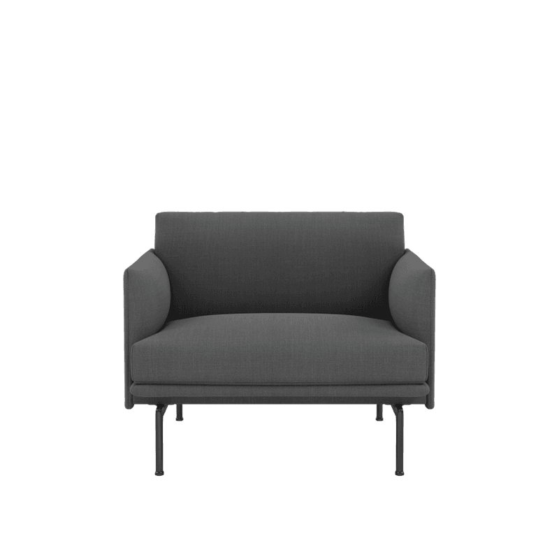MUUTO Outline Chair, Remix 163, Black Stol