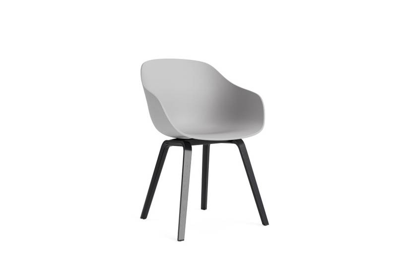 HAY AAC 222 Concrete Grey 2.0 WB Black , About a Chair 222 Svart