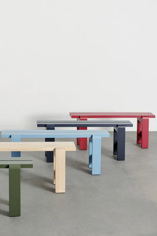 HAY Weekday Bench, 111 x 23 Wine Red Spisebenk, Utebenk Benk