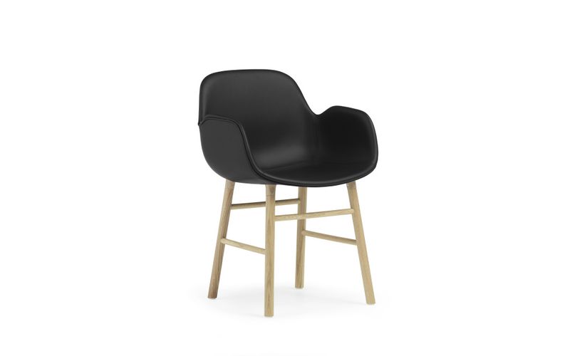 Normann Copenhagen Form Armchair black leather oak