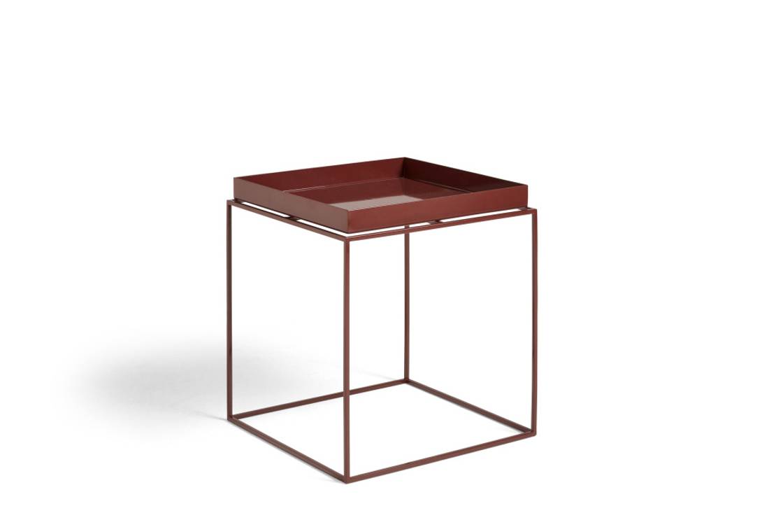 HAY TRAY Table 40 x 40 Medium Chocolate High Gloss Stuebord