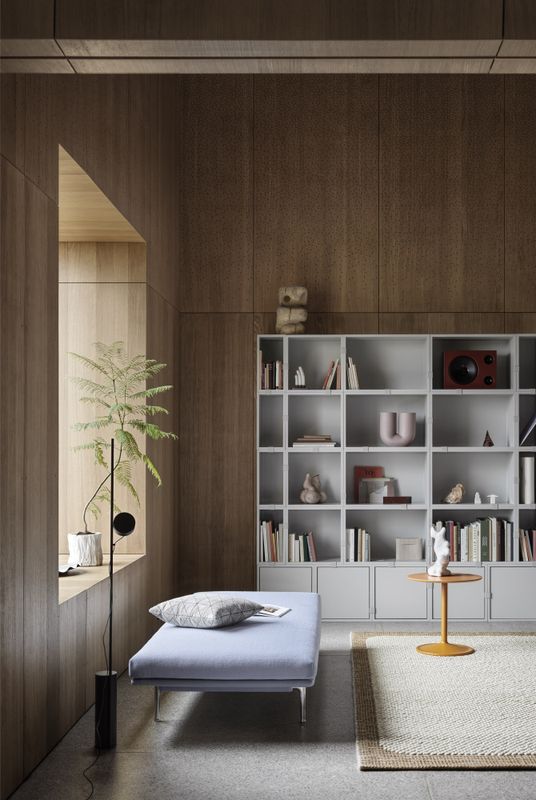 Muuto Stacked Storage System Bookcase Configuration 1 Grey MDF Hyllesystem Bokhylle