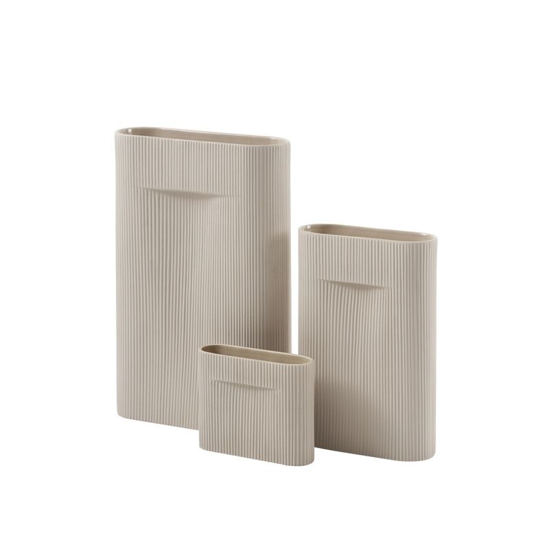 Muuto Ridge Vase Beige H 48,5 cm