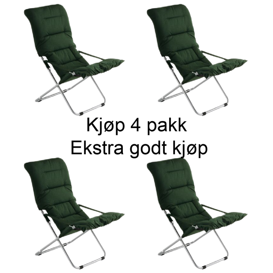 4 stk - Fiam Fiesta Soft solstol Flaske Grønn