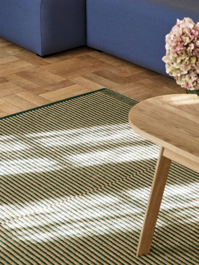 HAY Tapis 170 x 240, Black and Green, Svart og grønn teppe