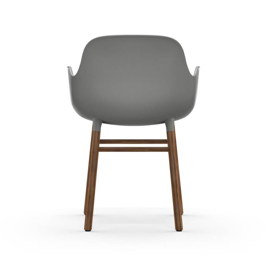Normann Copenhagen Form Armchair Walnut Grey, Grå spisestol