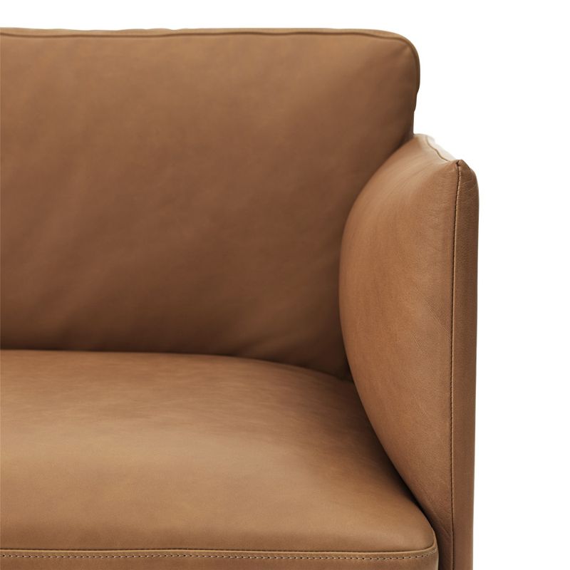 MUUTO Outline Chair, Refine Leather cognac, Black Stol