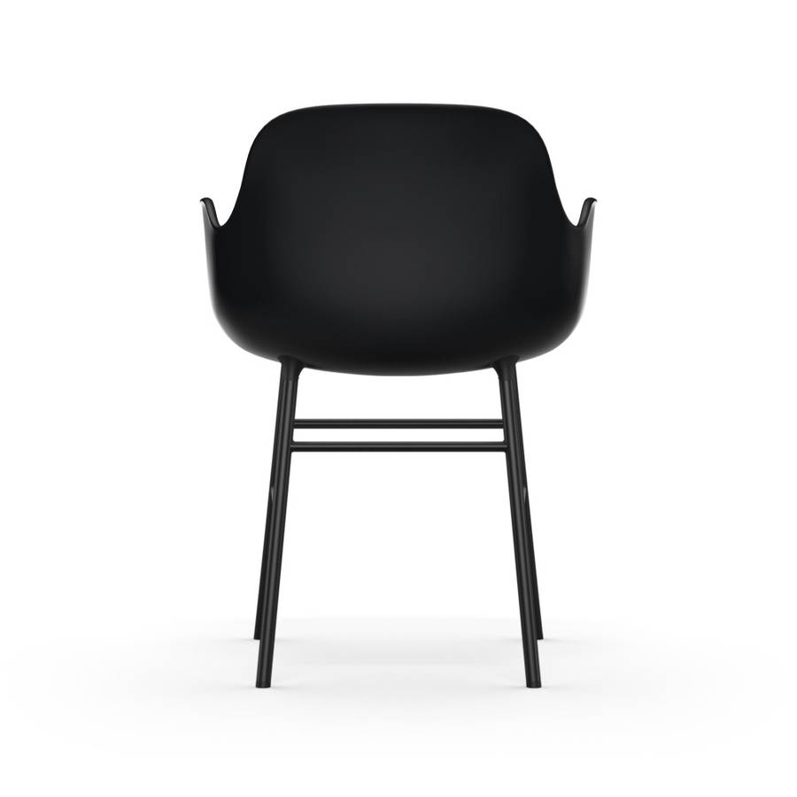 Normann Copenhagen Form Armchair Steel Black, Svart spisestol