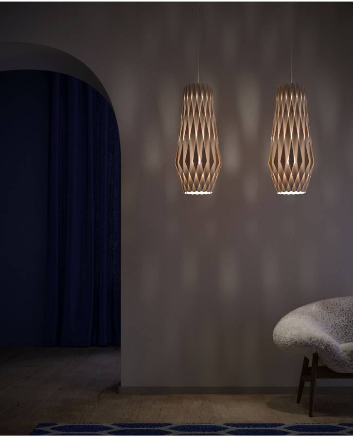 Pilke Signature 30/70 pendant Lamp Birch, Bjørk Taklampe Pendel