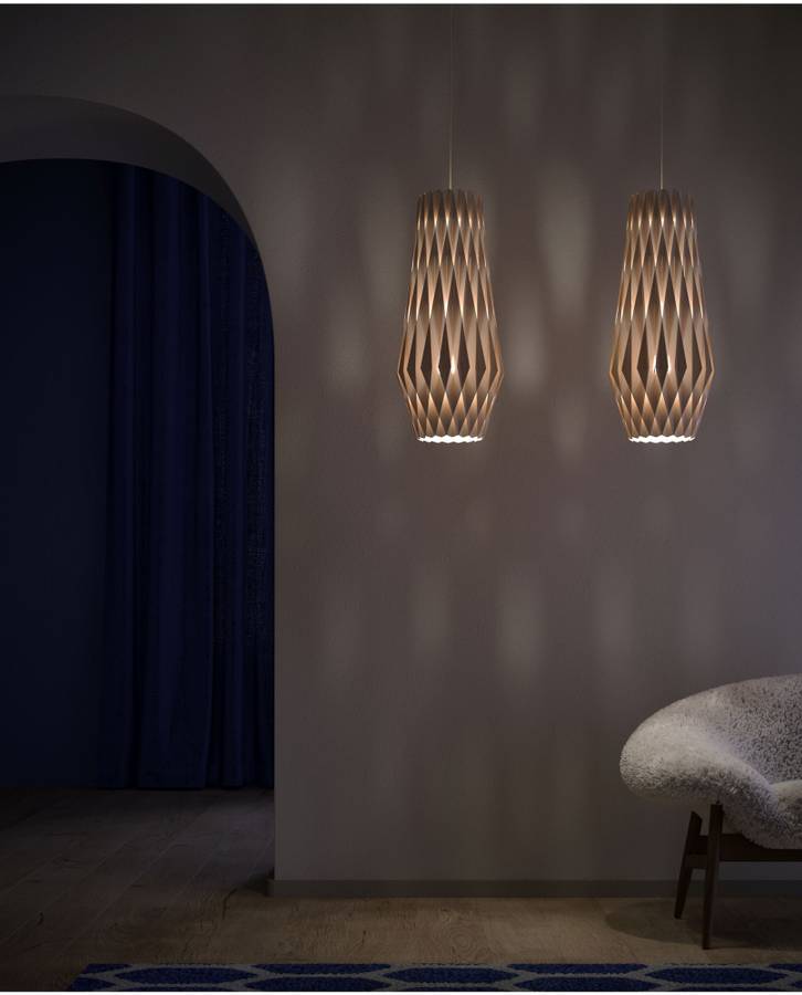 Pilke Signature 30/70 pendant Lamp Birch, Bjrk Taklampe Pendel