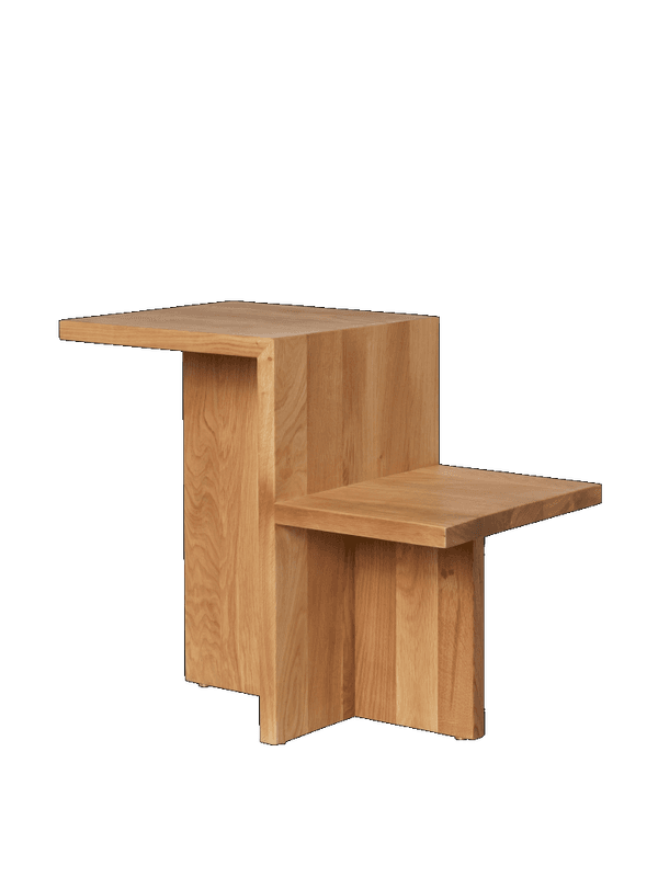 Ferm Living Distinct Side Table Natural Oak, Eik Sidebord, Salongbord, Stuebord