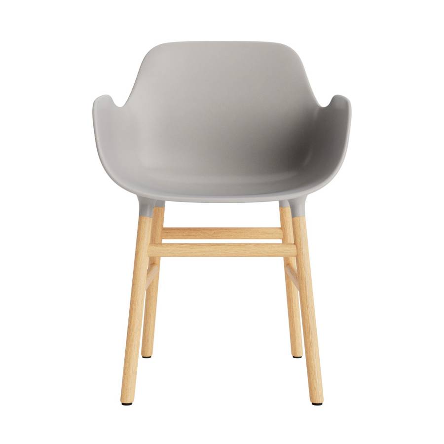 Normann Copenhagen Form Armchair oak Warm Grey, Gr Eik stol