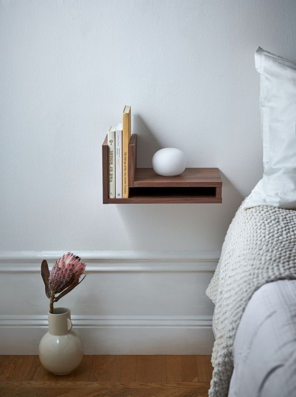 Maze F-Shelf Natural Walnut veneer Left and Right 2 stk nattbord