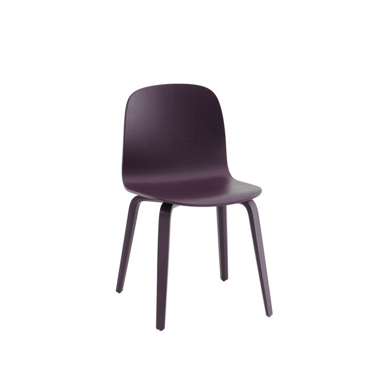 Muuto Visu Chair Wood Base Dark Plum Spisestol stol